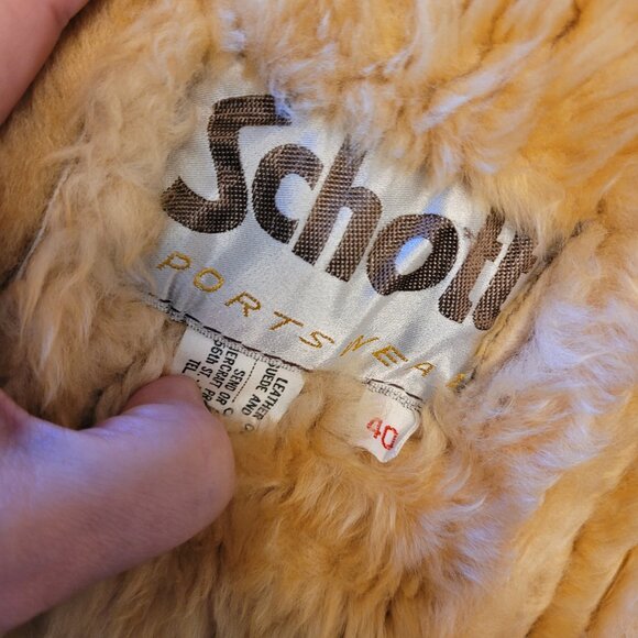 Schott Vintage Shearling Suede Marlboro Rancher Coat Size 40 - Picture 5 of 7